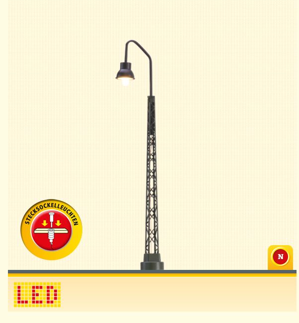N-LED-Gittermastleuchte, Stecksockel