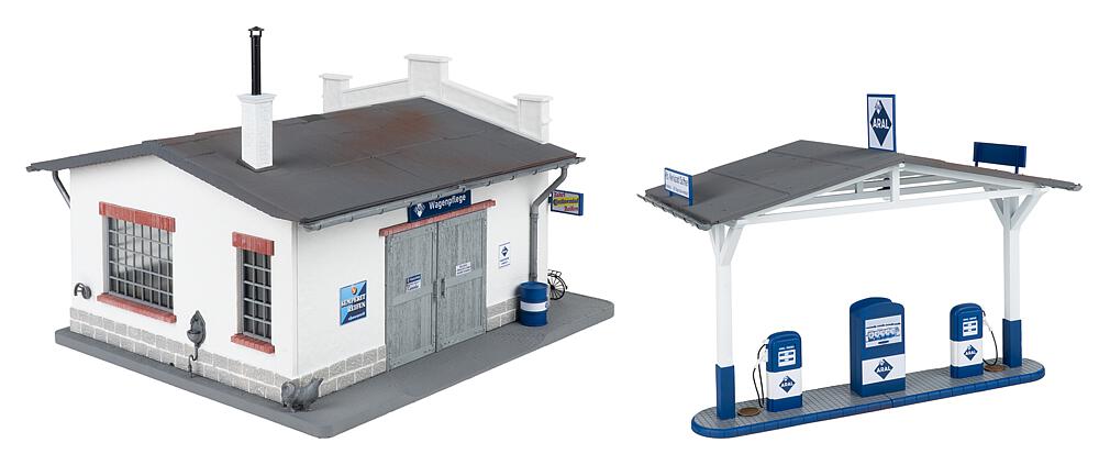 Tankstelle mit Werkstatt