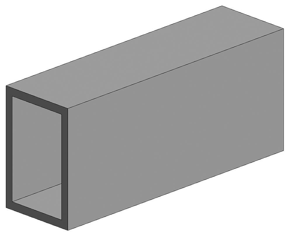 Rechteckrohr, 350x3,2x6,3 mm, 3 Stück