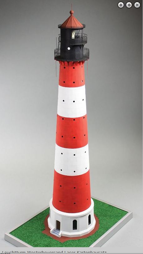 Leuchtturm Westerheversand-Kartonbausatz