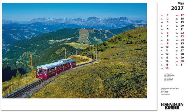 Alpenbahnen - Kalender 2027