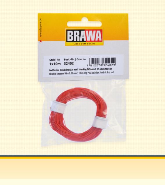 Hochflexible Decoderlitze, 0,05 mm², rot