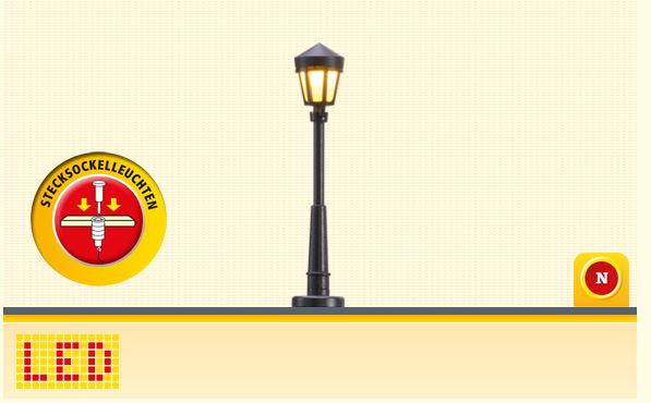 N-LED-Parklaterne mit Stecksockel