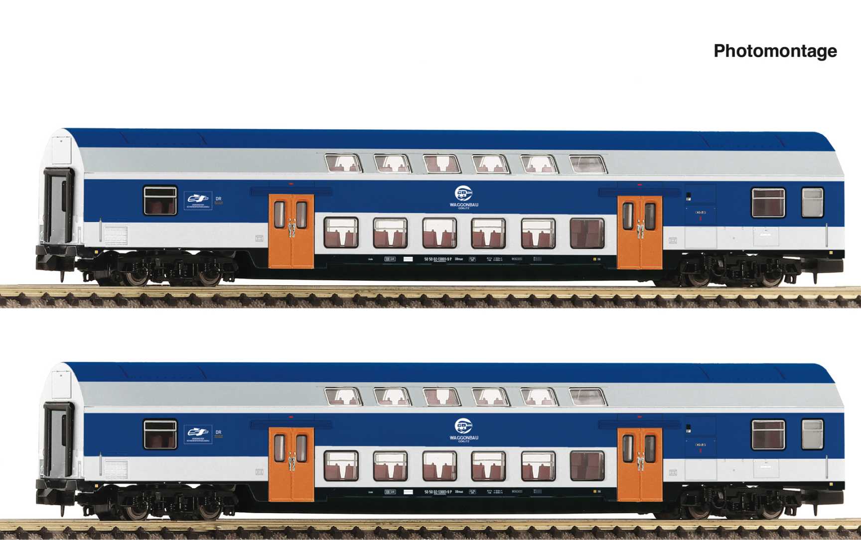 2er Set Doppelstockwagen Wagen VEB, Ep.IV