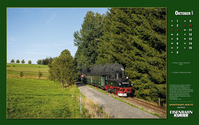 Dampfbahn Route Sachsen - Kalender 2027