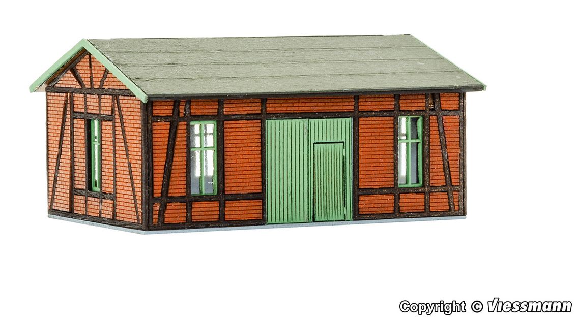N-Werkstatt mit Ziegel-/Fachwerkfassade