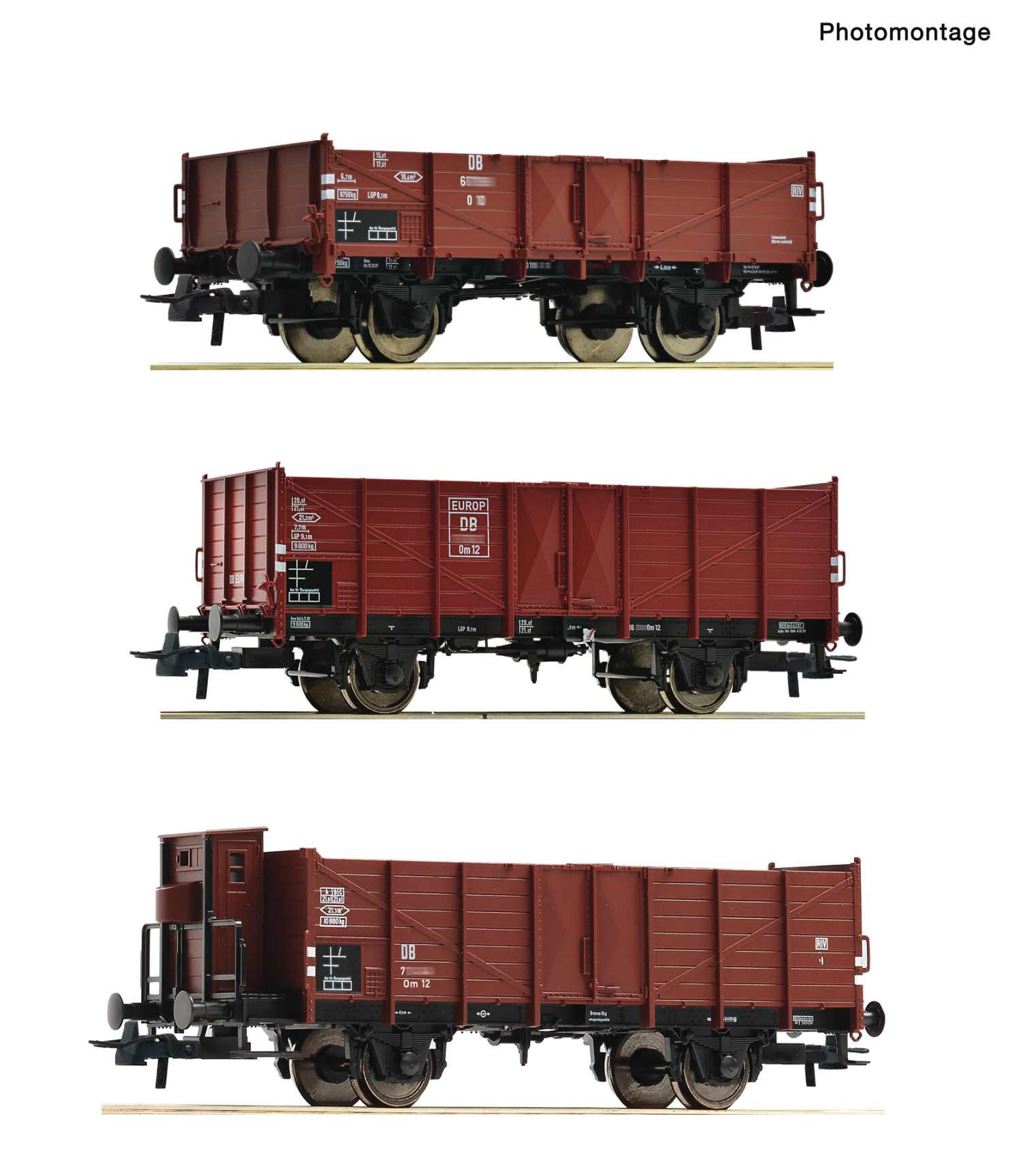 3er Set offene Güterwagen DB, Ep.III