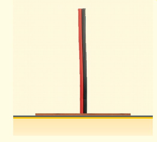 Flachbandlitze, 0,14mm² 25m, rot/schwarz