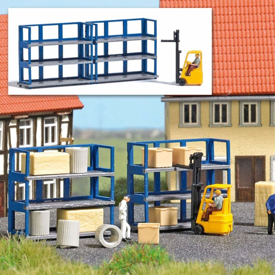 N-Action Set: Gabelstapler mit Hochregal
