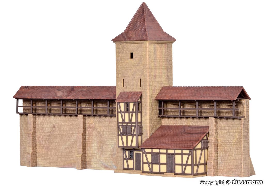 N-Wehrturm mit Mauer in Rothenburg