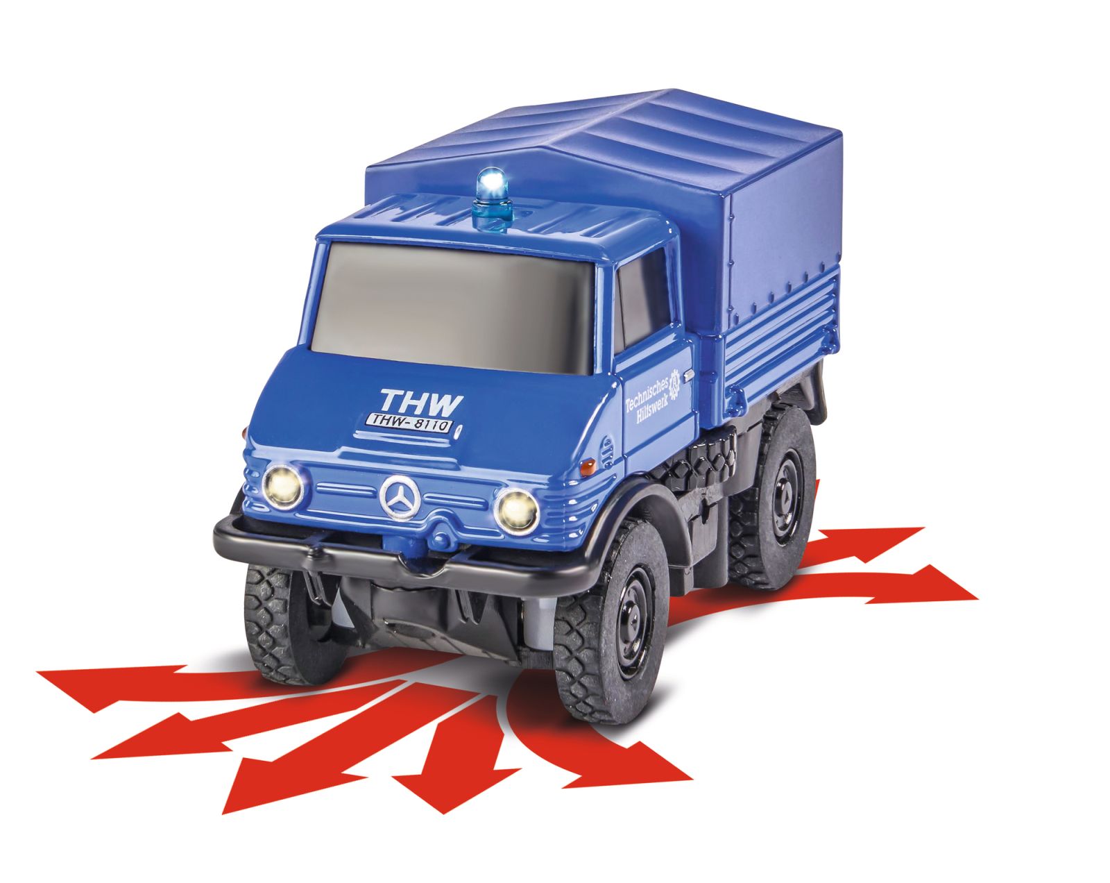 1:87-H0-MB Unimog U406 THW 100% RTR